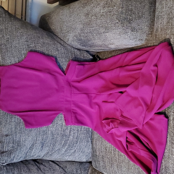 Express Pants - Jumpsuit-Dark fuschia color